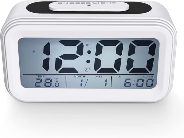 Digital väckarklocka, tyst batteridriven morgonväckarklocka