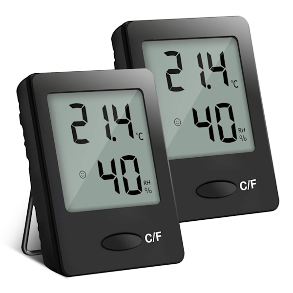 2 st LCD Digital Inomhus Termometer Hygrometer Temperatur Fuktighet