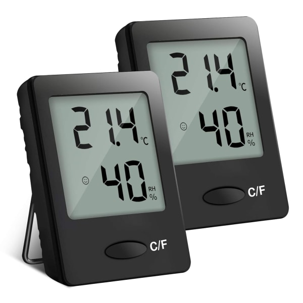 2 ST LCD Digital inomhustermometer Hygrometer Temperatur Humidi