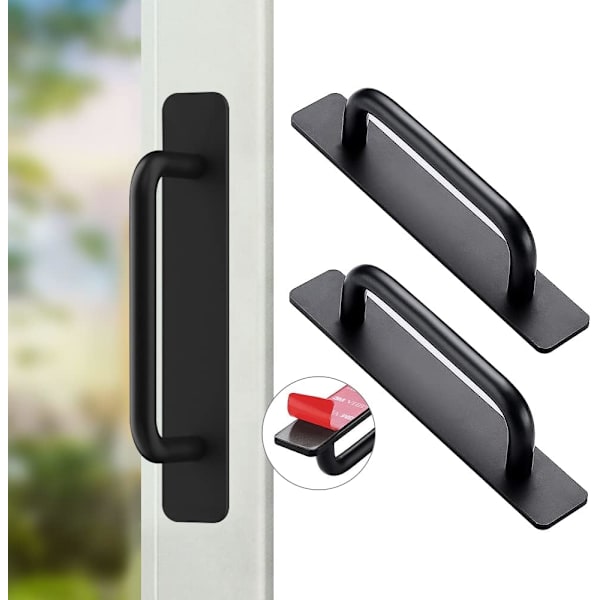 2 stycken självhäftande möbelhandtag, självhäftande aluminium H