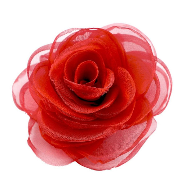 Rød Blomsterhårklipp for Kvinner - Rosebrosjer til Bryllup