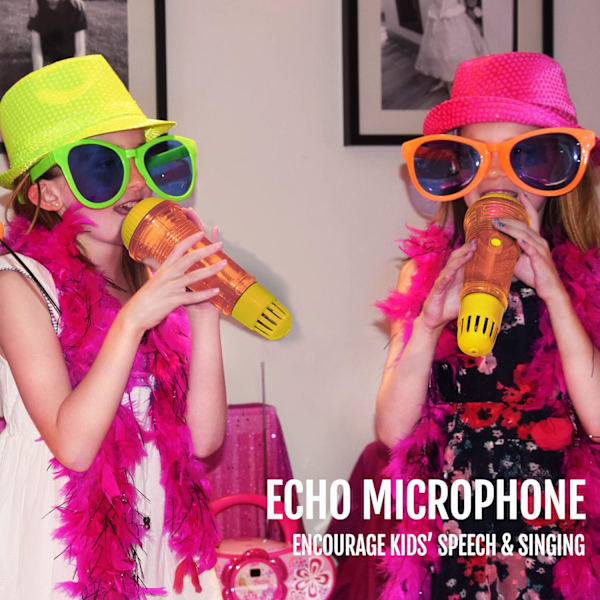 Echo-mikrofon for barn og småbarn - batterifri