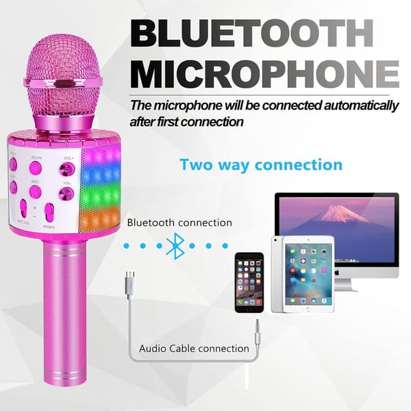 Bluetooth Karaoke Mikrofon för Barn och Vuxna: Trådlös Karaoke Mi