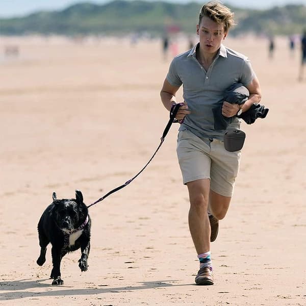 （Blå）Hundegodbitpose - Bærbar Silikon Treningspose for Hunder