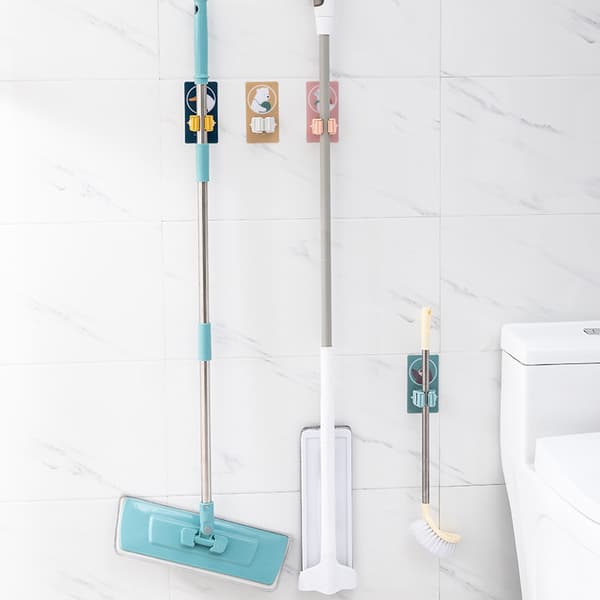 3-pack mopphållare, korthållare, moppkrok, stark, icke-märkande