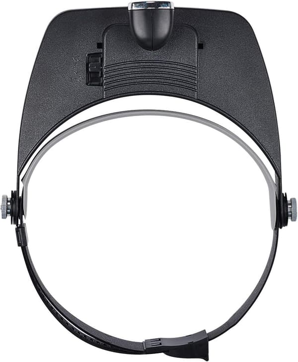 Hodebåndsforstørrelsesglass med 2 LED-lys, hodemontert, håndfri