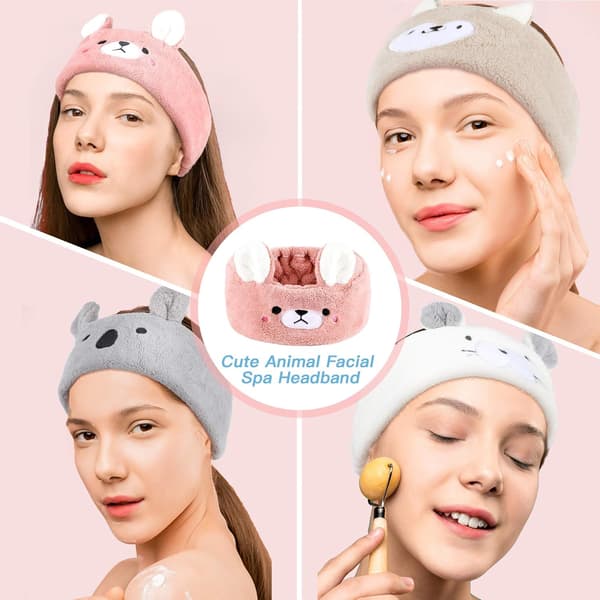 4 stk. Makeup Spa Pandebånd Dyr Pandebånd til Ansigtsvask