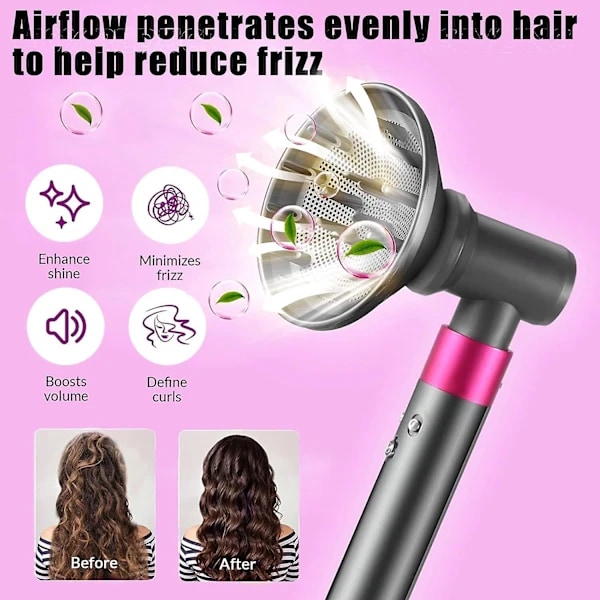 Antiflygmunstycke, universell hårstyling för Dyson för Airwrap Hs01/hs05-tillbehör (diffuseradapter)