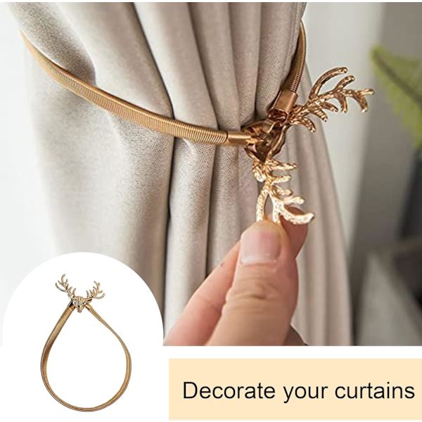 Sett med 2 Boho Gardinholdere, Blad Bomulls Makrame Gardin DXGHC