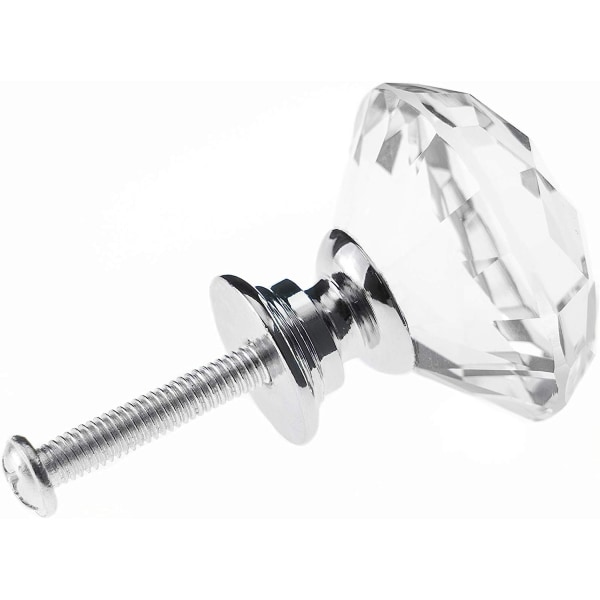 12-pack lådknoppar Diamantformade kristallglas 40mm skåp Kn