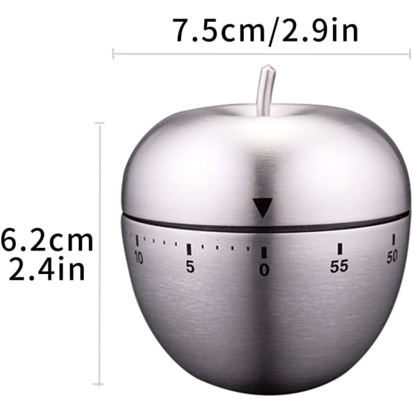 Kitchen Timer Apple Shape Timer Manual Mechanical Rotation Alarm