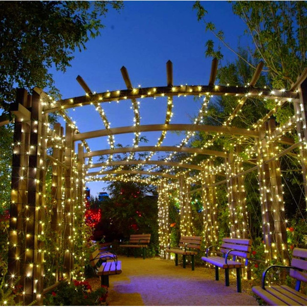 Batteridrevne Fe-lys, [2 pakker] 5M 50 LED Vandtætte Strimler