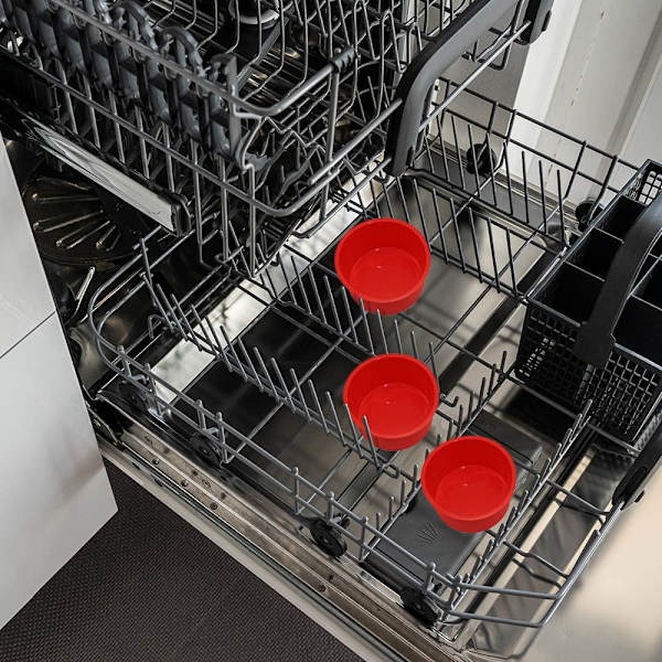Sæt med 6 Silikon Kageforme Bageform Runde 4 Tommer Rød Non-Stick