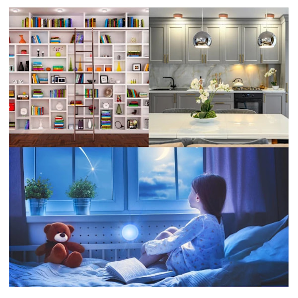 LED-puckljus med fjärrkontroll, trådlösa LED-tryckljus batteridrivna, RGB-färgväxlande dimbar timerfunktion Unde