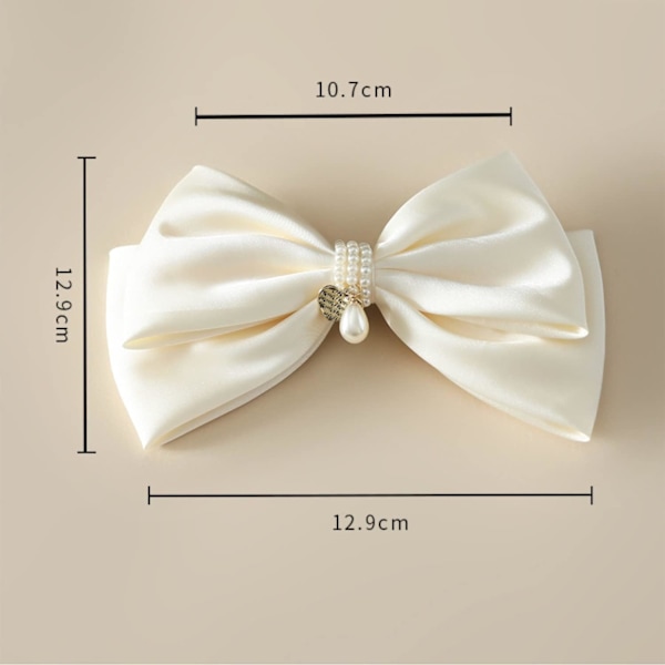 Hårspænder med en solid sløjfe, elegante hårspænder, hvid stang
