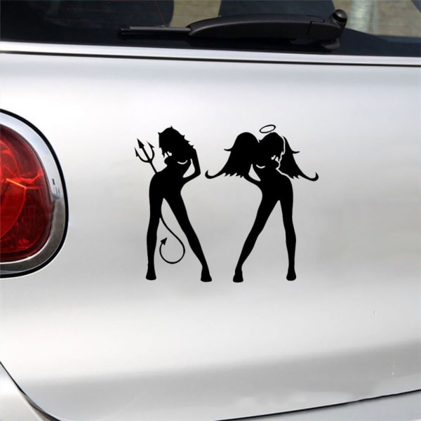 Car Sticker, Angel And Devil Sexy Girl Waterproof Vehicle Decor S