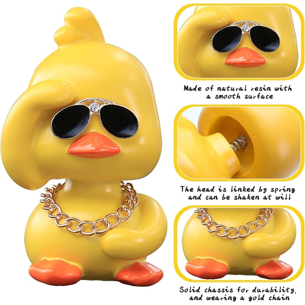 Sød Gul And Legetøjsbil Wave Højre-gul Ornamenter Cool Duck Ca