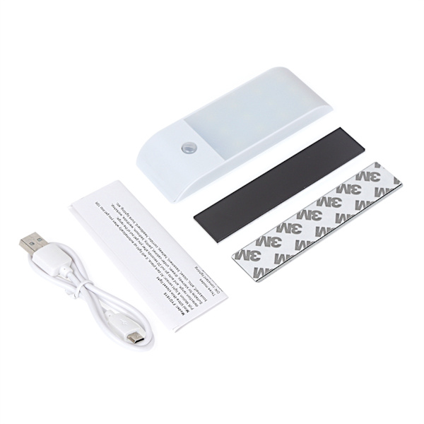 [2-pack] (Varm gul) Automatisk LED-nattlampa, 12 LED USB-laddning
