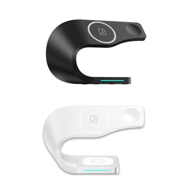 （Hvit）4-i-1 Trådløs Lader Smart Stasjon For Apple Series Iph