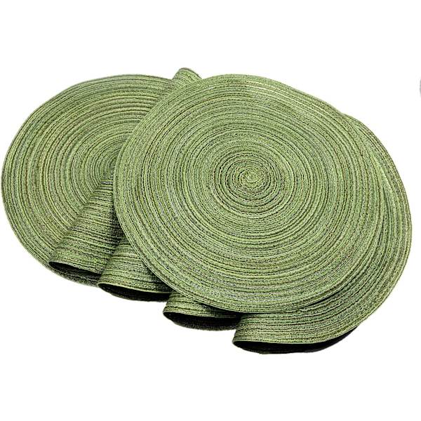 Plassmatter, sett med 6 varmeresistente bomullsvevde plassmatter for middag