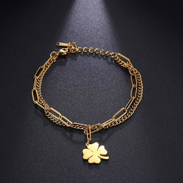 Firekløverarmbånd for kvinner og jenter - St. Patricks Day