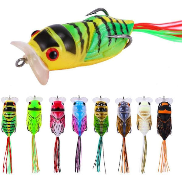 2 st Falska Cikada Ytbete, Thunder Frog, Bionisk Falskt Bete, Så