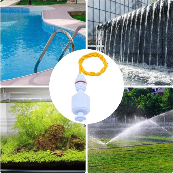 2-pack Vattennivåsensor, Flytande Vätskebrytare för Hydroponics, Trädgård