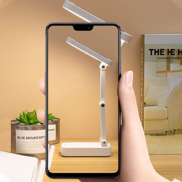 Solbordlampe, USB-opladelig, bærbar, foldbar, 24 LED-solcelle