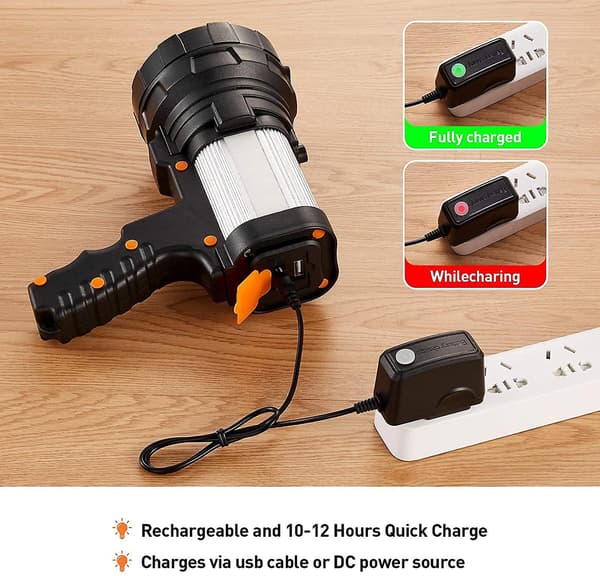 Ultra Tehokas USB-Latautuva LED-Taskulamppu, Vedenkestävä