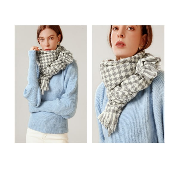 Dam Tartan Halsduk - Damernas Vinter Lång Rutig Pläd Halsdukar, Så