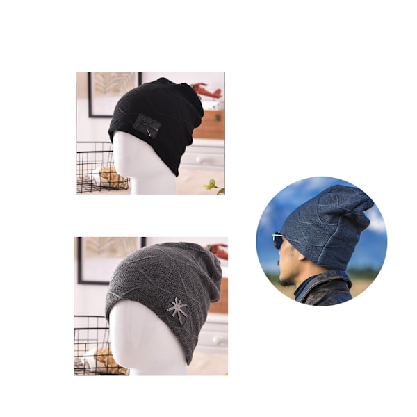 2-pack Padderade Hattar för Män, Koreansk Stil, Vinterull
