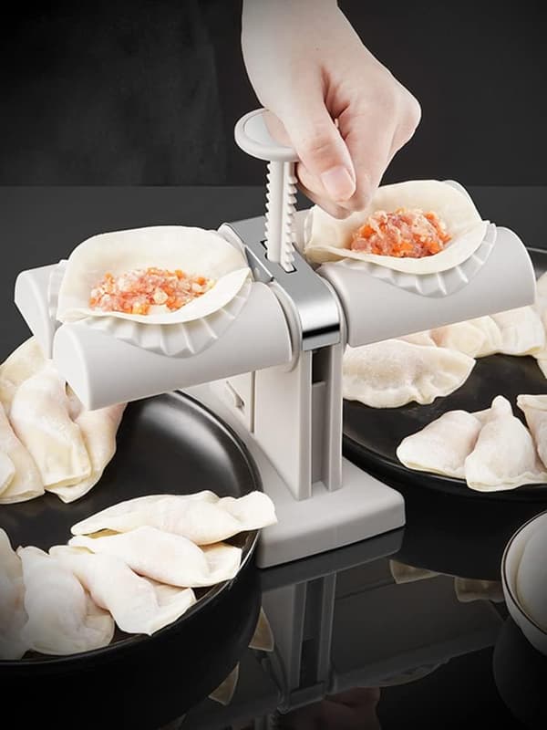 Hjemmebruk Dobbelthodet Automatisk Dumpling Maker Ravioli Presseform