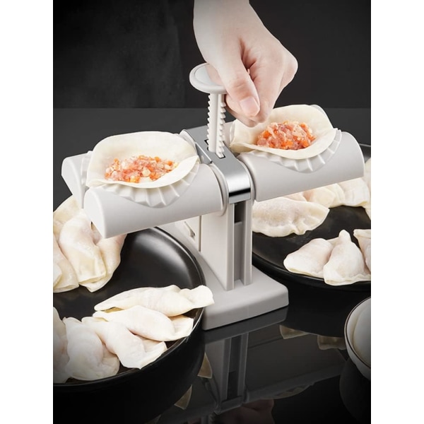 Husbordsdobbelt Hoved Automatisk Dumpling Maker Ravioli Presseform