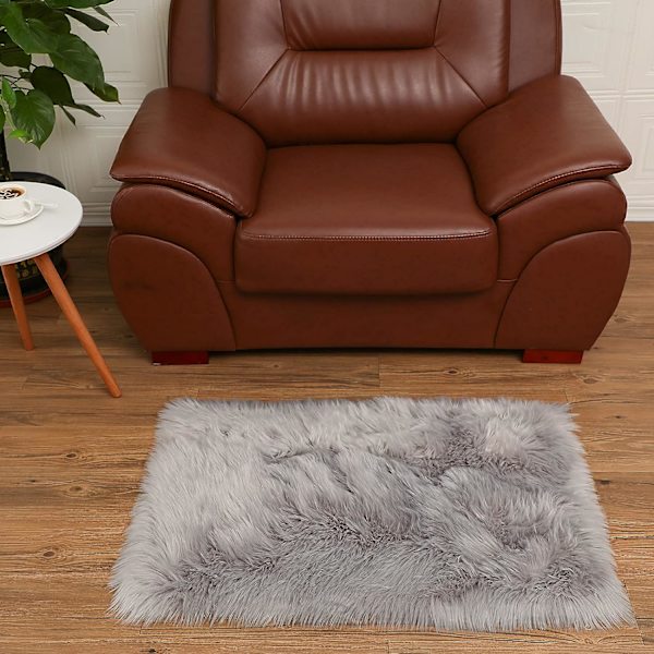 Falsk saueskinnteppe 60x90cm Imitasjon Fleece Teppe Fluffy Myk Lo