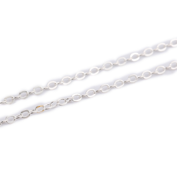 S925 färgbeständig kopparpläterad sterling silver O-formad kedja