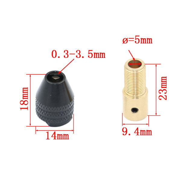 Miniatyr mini borchuck presis borchuck for elektrisk mini