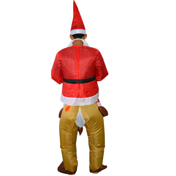 Julkarneval Santa Claus älg uppblåsbar dräkt jul