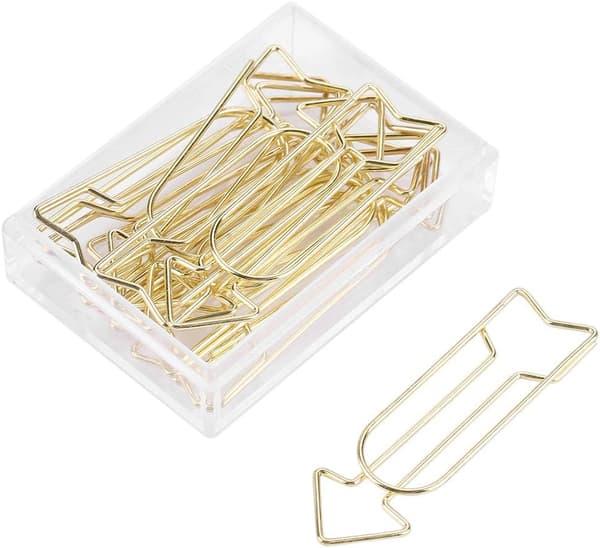Store gullpapirklips, Papirklips, Metallpapirklips Pilklips