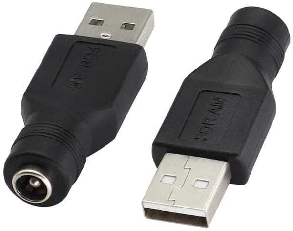 USB2.0 A uros-DC 5.5x2.1mm DC-liitäntä latausliitäntä
