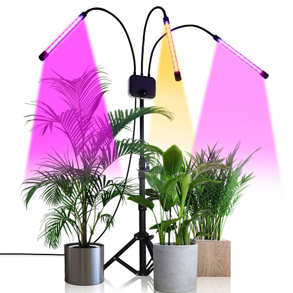 LED 4-rörs växtlampa, LED-växtlampa Fullspektrum Växtlampa för