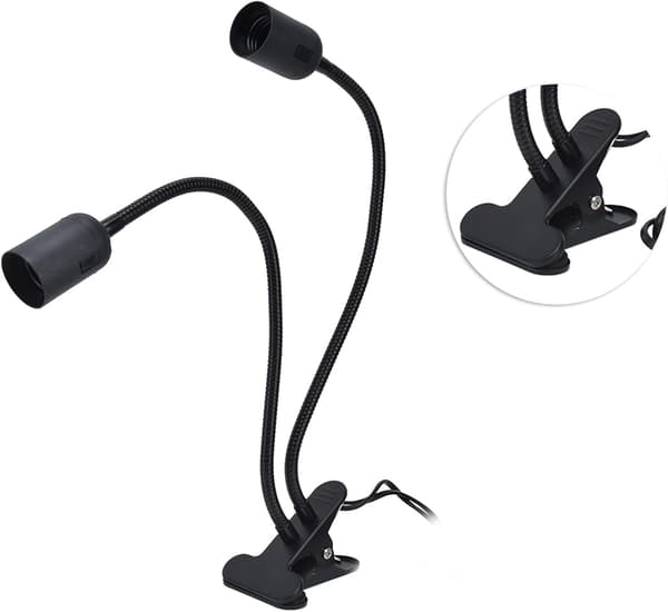 Boglampeholder, E27 LED-lysarmaturer med svanehals og mini