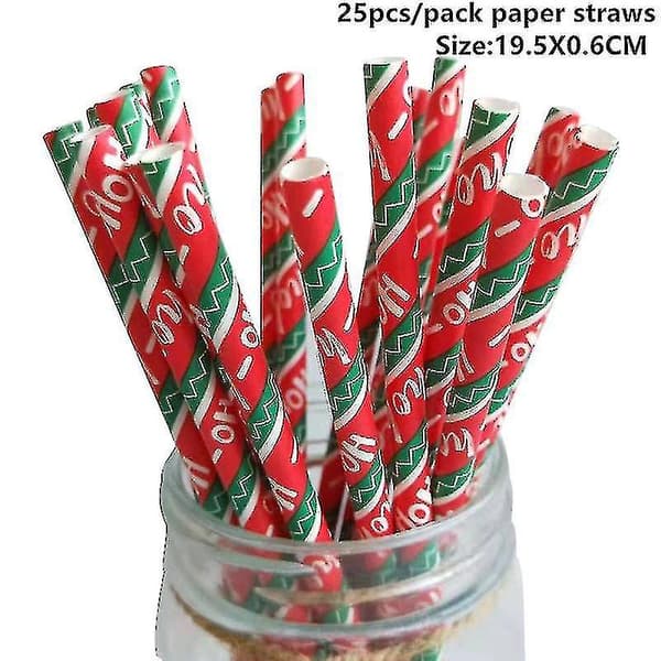 25st Julpapperssugar Snöflinga Dricksdekorationer F DXGHC