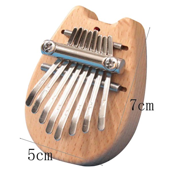 Mini 8-Tasters Super Mini Kalimba Tommelpiano, Magisk Klar Finger Pi