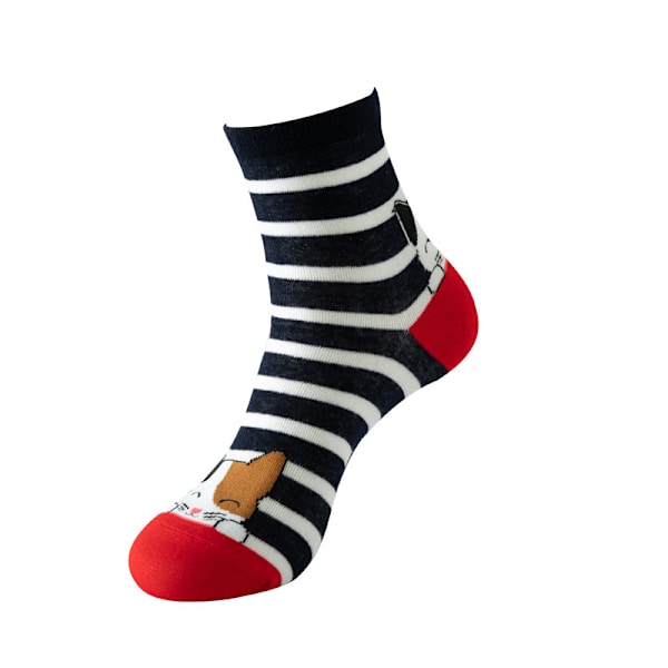 6 Par Damsockor, Medelhöga, Nya Kattmönster, Damsockor