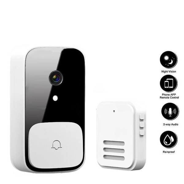 Video Dørklokke Wifi Utendørs Smart Dørklokke Samtale Intercom Smart H