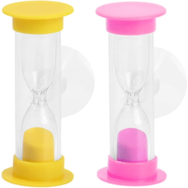 3 minuter gult, rosa timglas, set med 2 timglas för Ch DXGHC