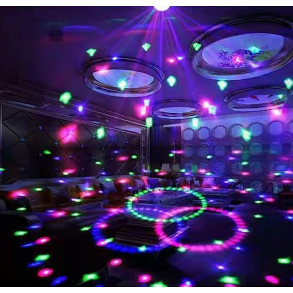 LED Bluetooth Krystall Stor Magisk Kule Scene Lys Stemmeaktivert
