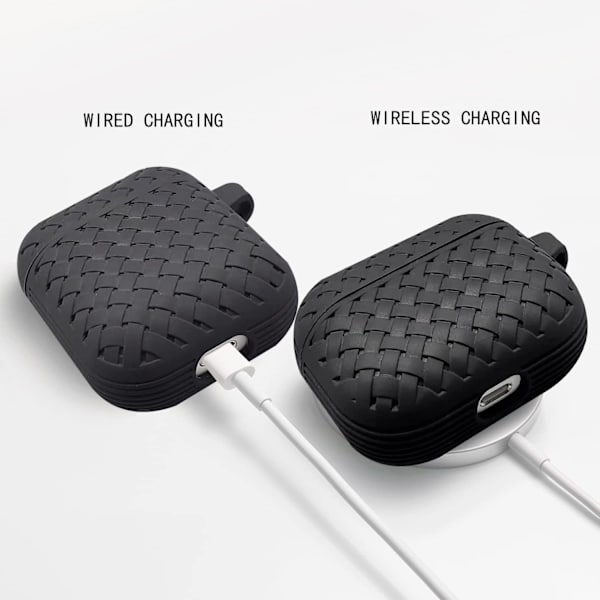 Skyddande Fodral Kompatibelt med AirPods, Retro Klassisk Vävt Fodral