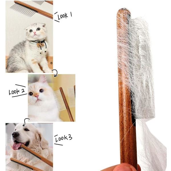 3 Pak Hundekatte Kamme Hår Fjerningsmiddel/Pels Kamme Filts Fjerningsmiddel til Hund