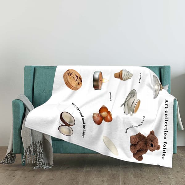 Amerikansk retro flanell pledd sofa pledd lur pledd 100 * 150